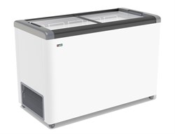 ЛАРЬ МОРОЗИЛЬНЫЙ GELLAR FG 400 С ПРЯМОЕ СТЕКЛО СЕРЫЙ (ПРОПАН) 389351