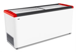 ЛАРЬ МОРОЗИЛЬНЫЙ GELLAR FG 700 С ПРЯМОЕ СТЕКЛО КРАСНЫЙ (ПРОПАН) 389359