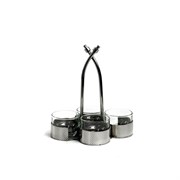 Менажница для сервировки на 4 емкости 8x21,5см, SS-4453 415321