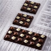 Форма д/шок. Chocolate Bar Moulin Mini 70х70мм h14мм, 50гр, 6 ячеtк, п/к PC5014FR 368727